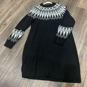 Lane Bryant Black and Gray Knit Dress 18/20